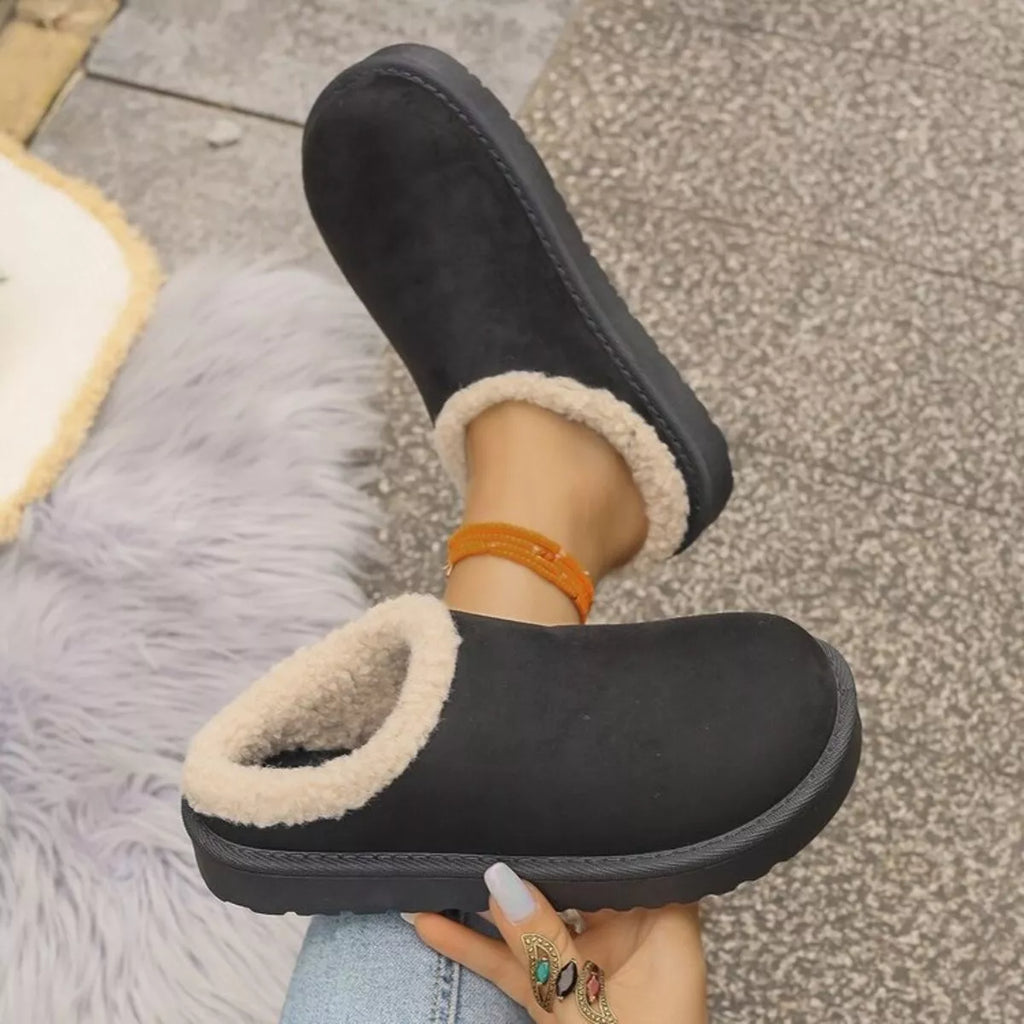 Cozy Plush Lined Platform Slippers