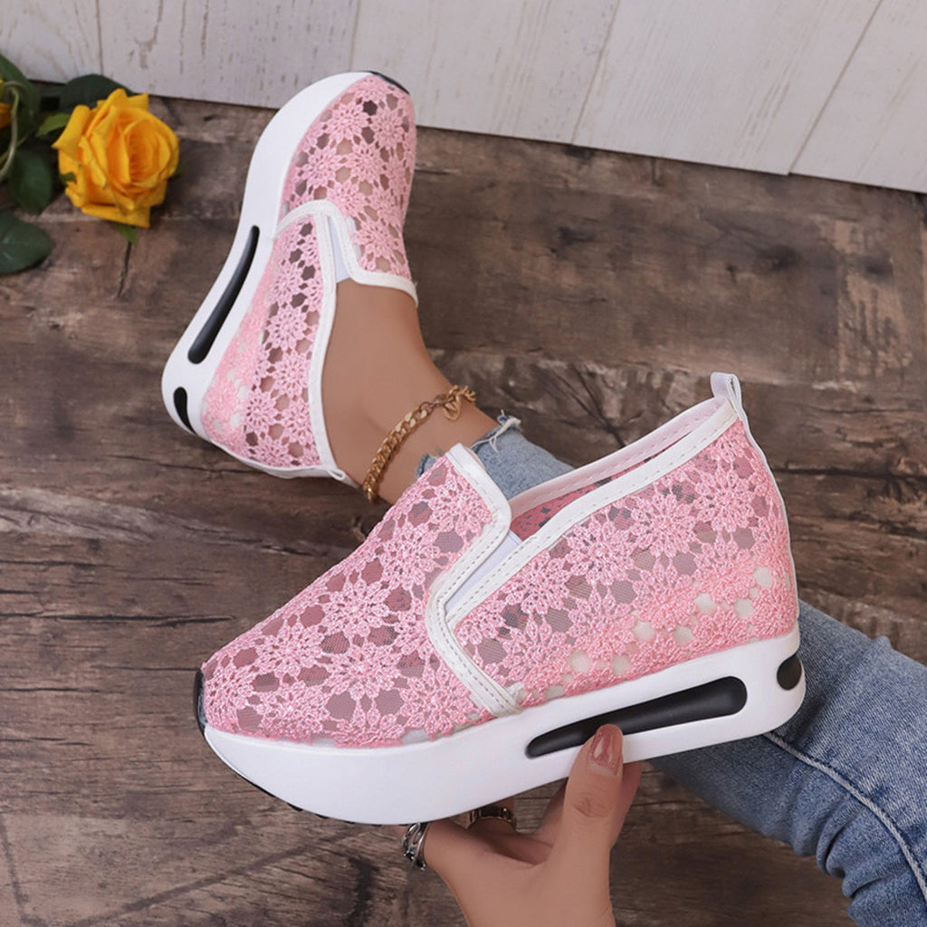 Floral Lace Breathable Slip-Ons