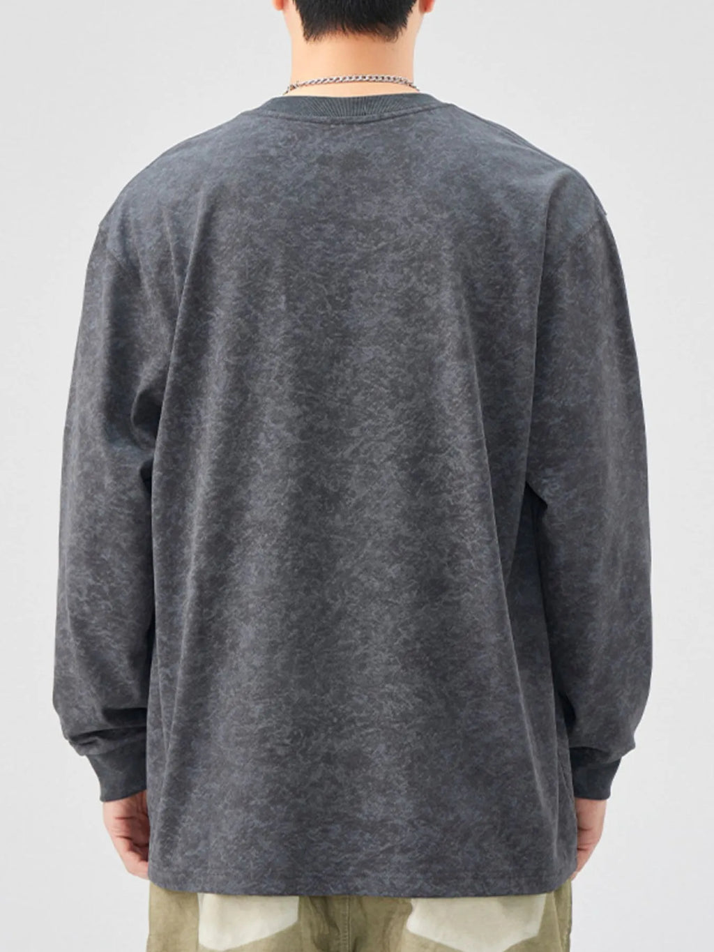 Men's Plus Size Graphic Round Neck Long Sleeve T-Shirt