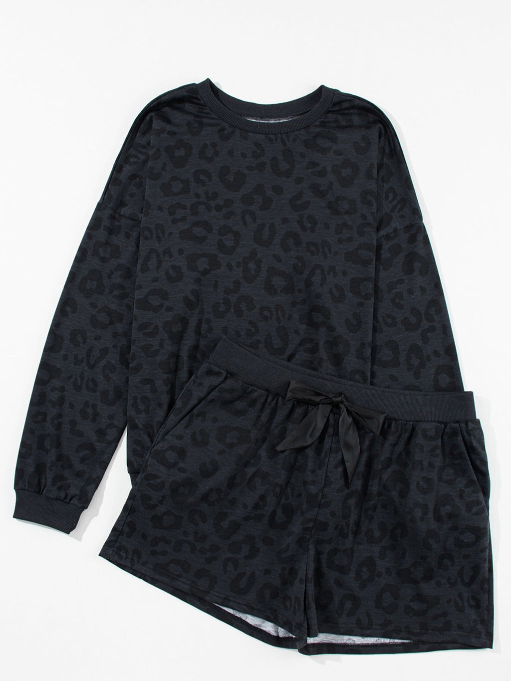 Long Sleeve Top and Shorts Two Piece Set