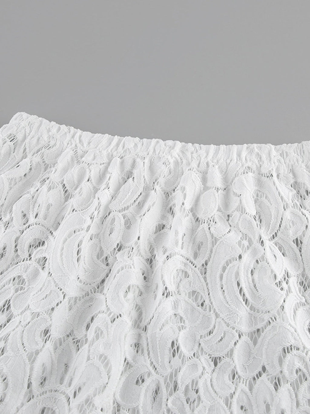 Cap Sleeve Top and Lace Skirt Set