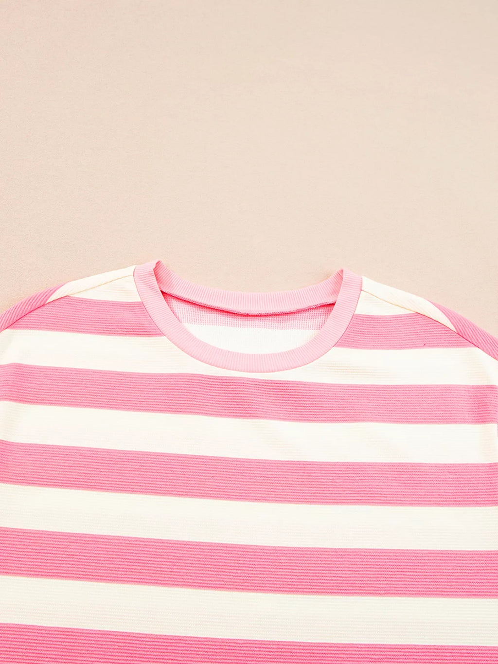 Stripe Cap Sleeve Pocketed Shift Dress