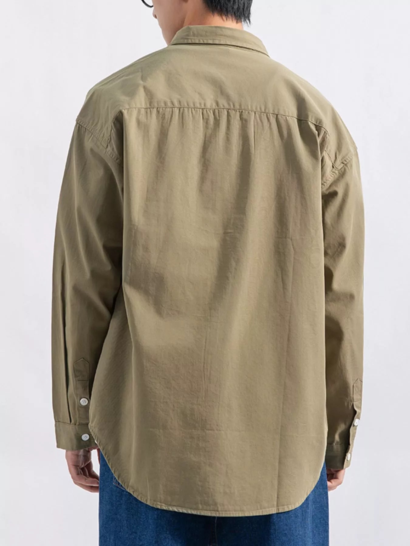 Men's Plus Size Button Up Long Sleeve Shirt