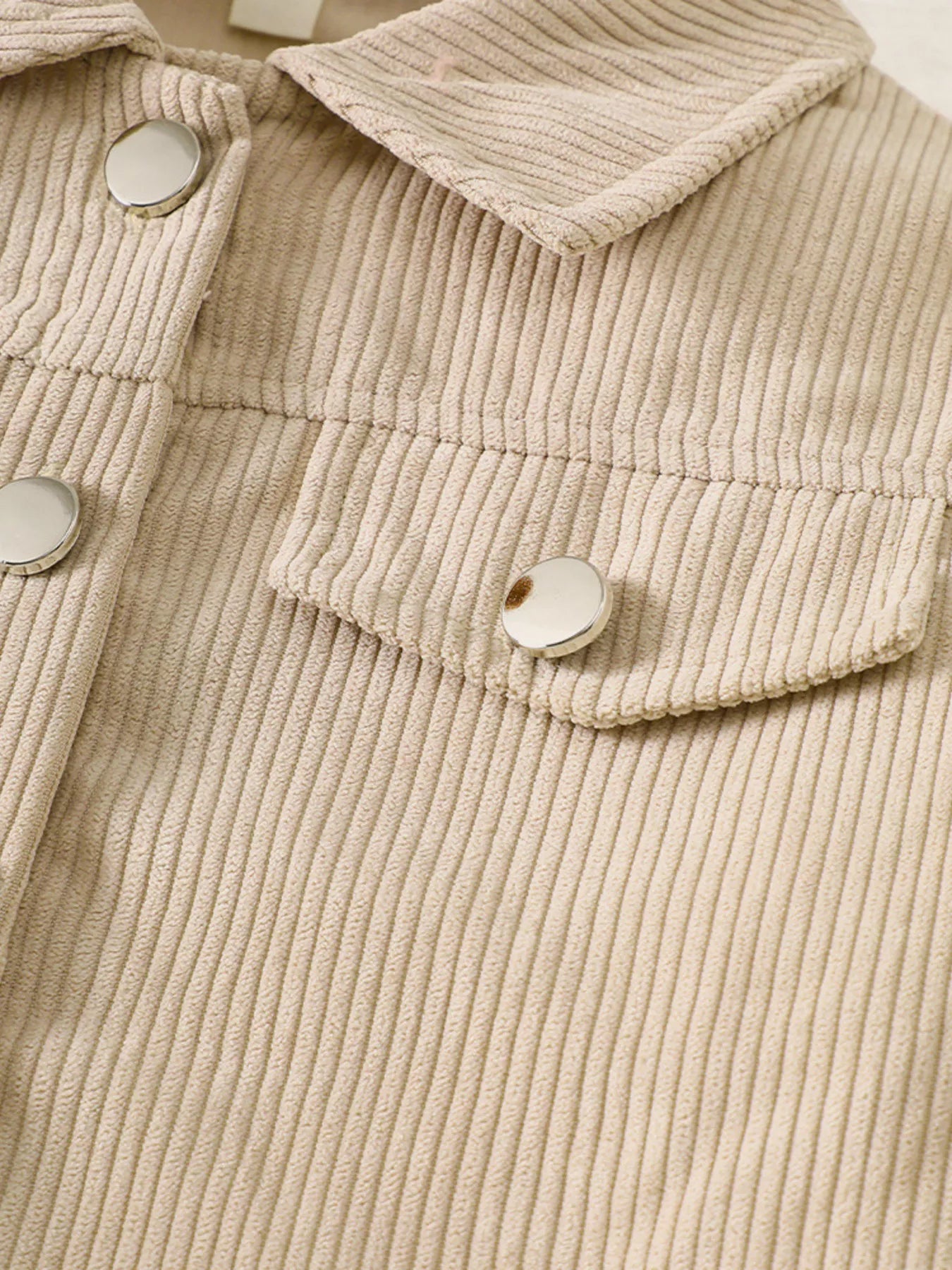 Children's Casual Corduroy Button-Up Jacket