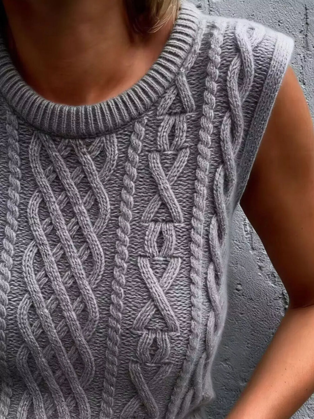 Cable Knit Sweater Vest