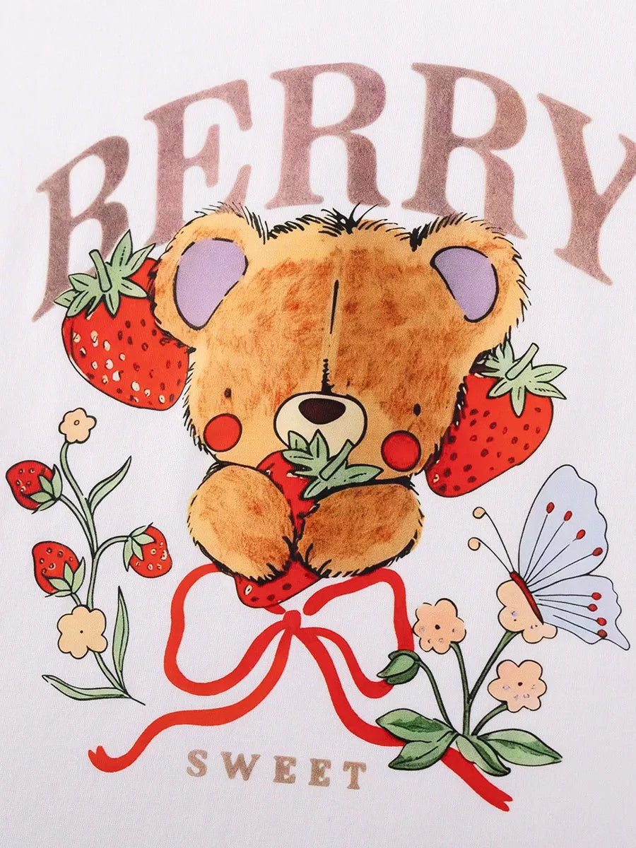 Children's Bear Graphic T-Shirt & Shorts Set