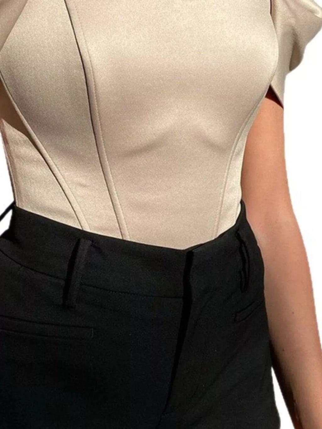 Off-Shoulder Short Sleeve Blouse