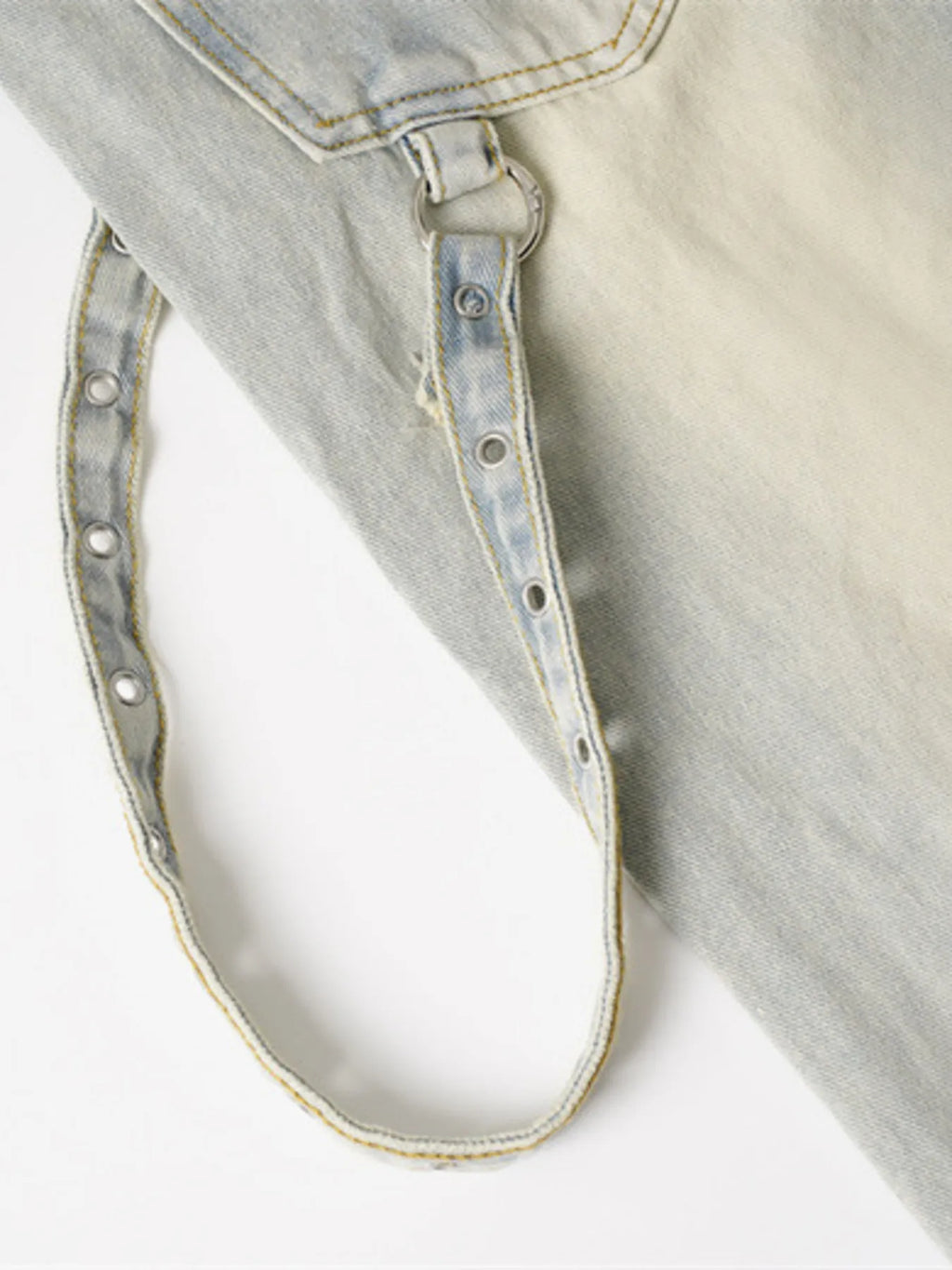 Men's Frayed Hem Wide Leg Jeans