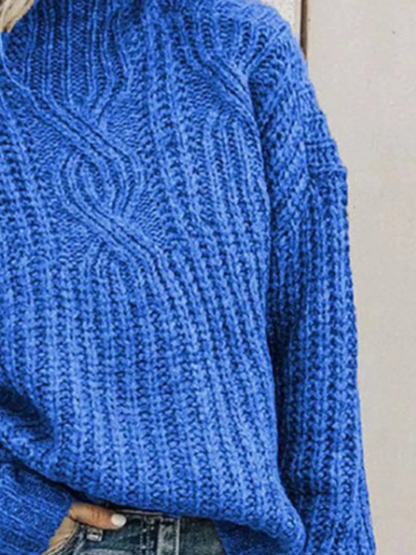 Full Size Turtleneck Long Sleeve Sweater Plus Size