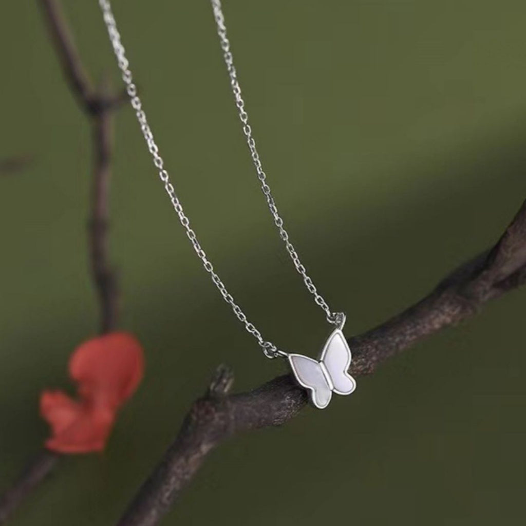 925 Sterling Silver Butterfly Pendant Necklace