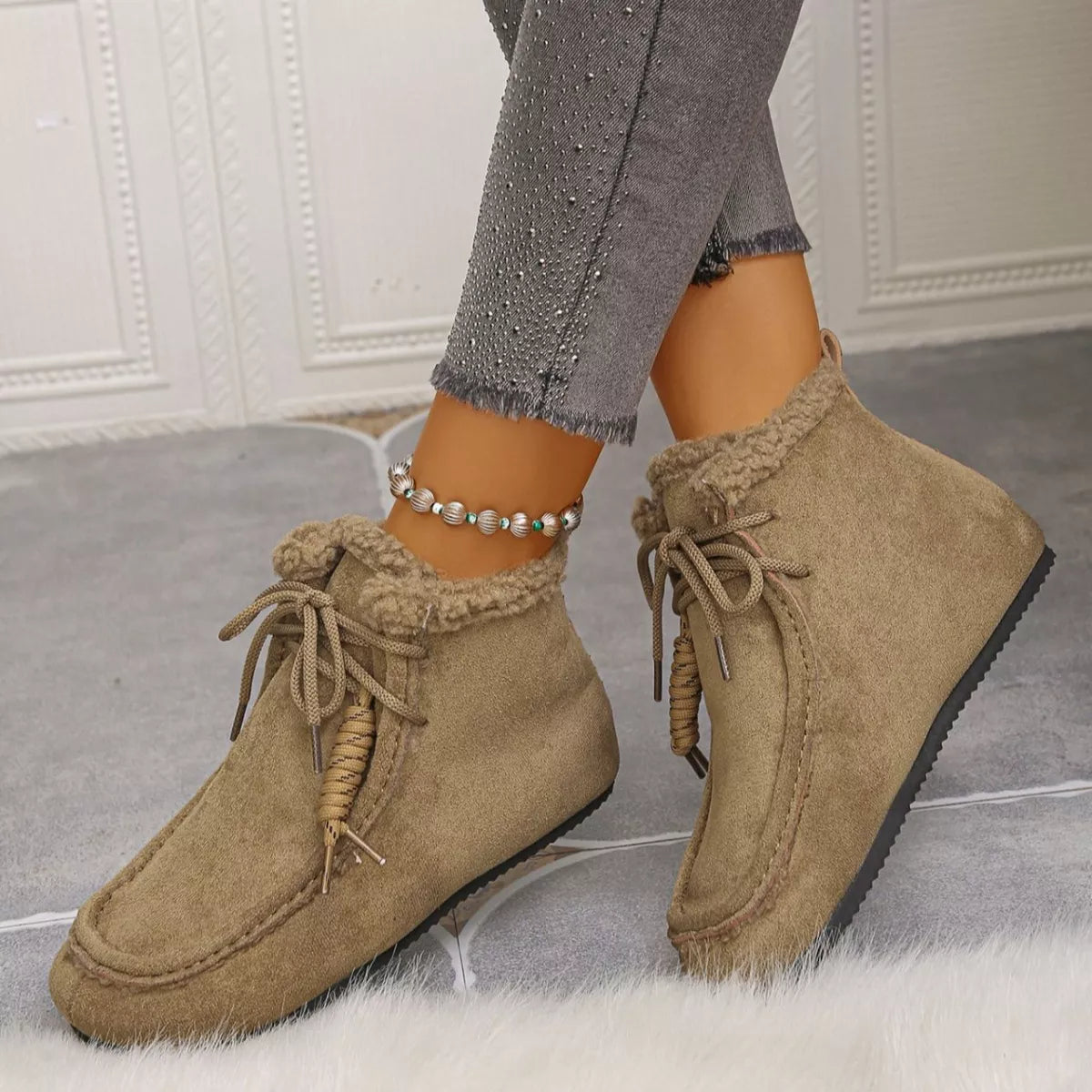 Plush Lining Ankle Boots