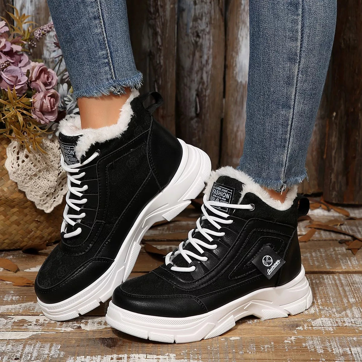 Plush Lined Ankle Boots