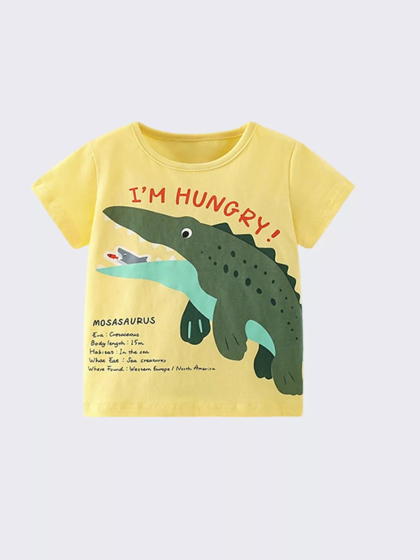 Children's Dinosaur Graphic Short Sleeve T-Shirt