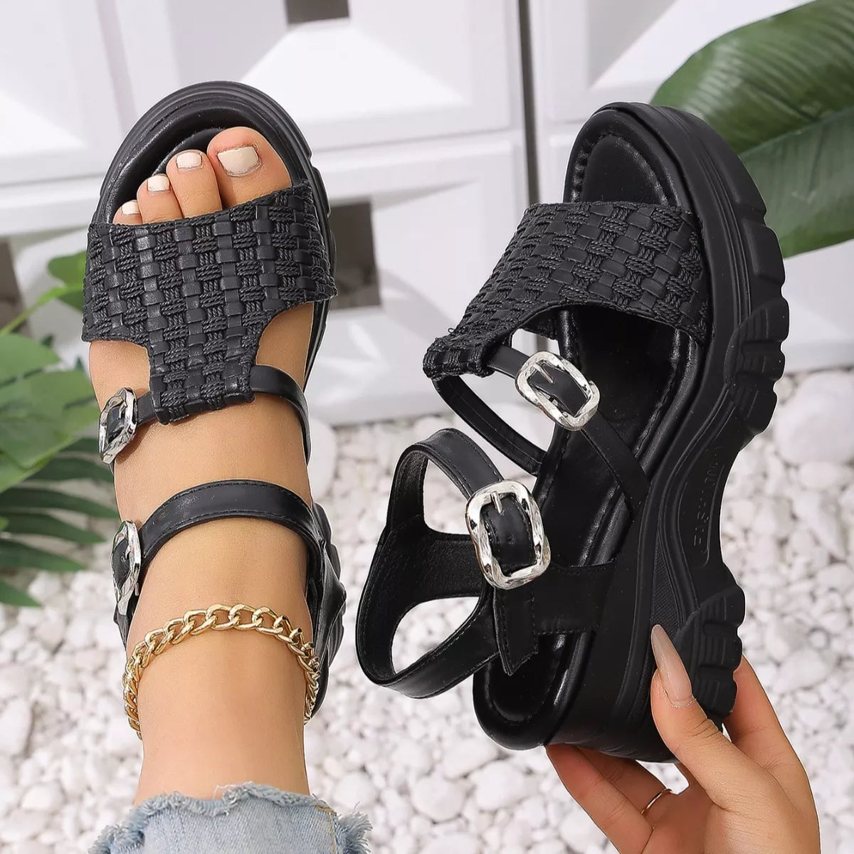 Open Toe Wedge Sandals