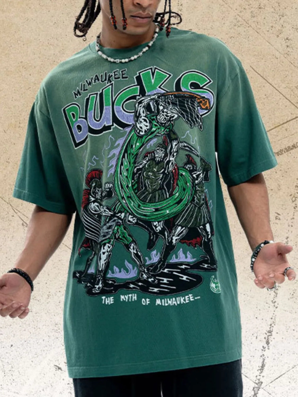 Men's Graphic Round Neck Short Sleeve T-Shirt