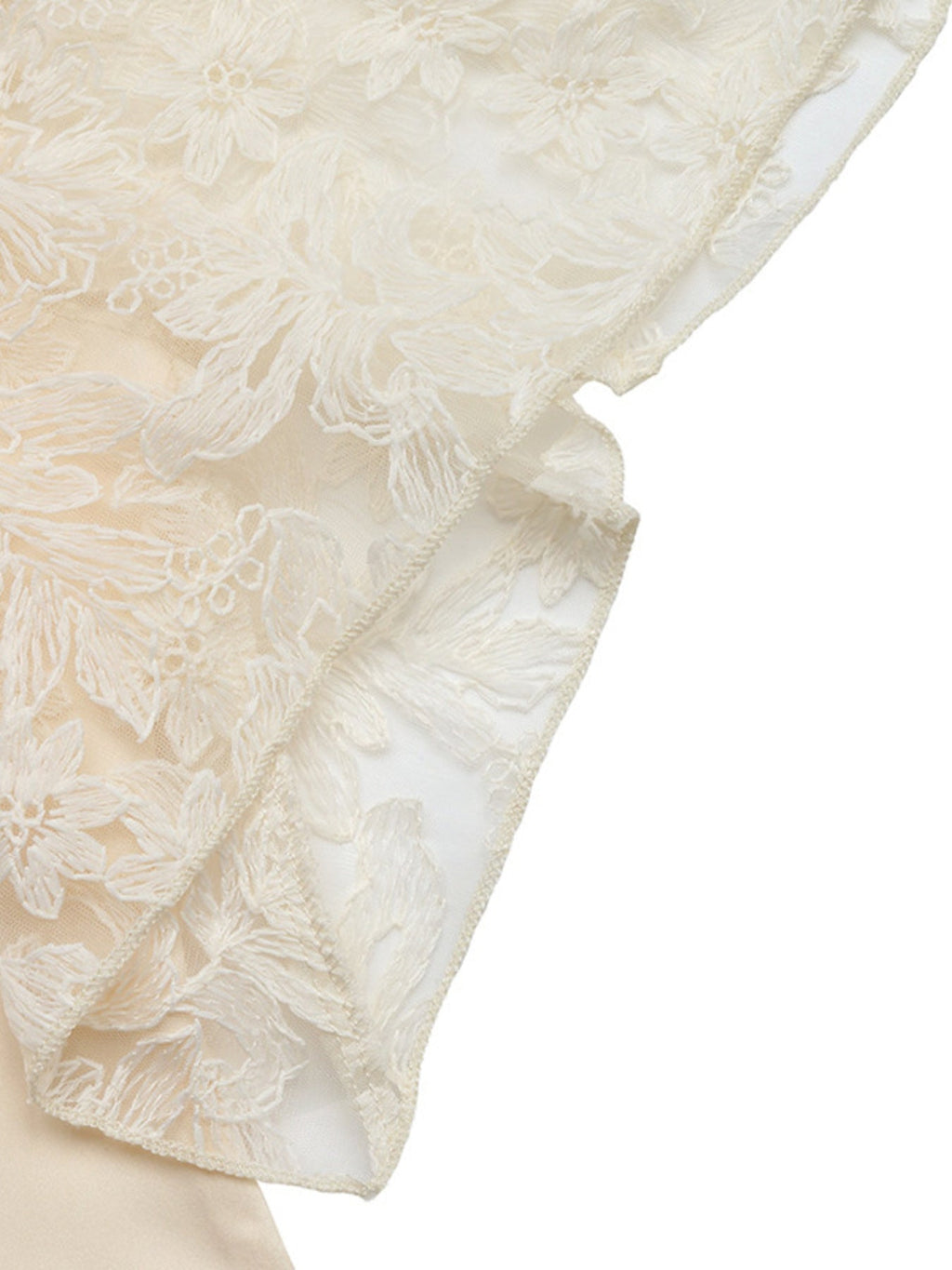Lace Trimmed Short Sleeve Blouse