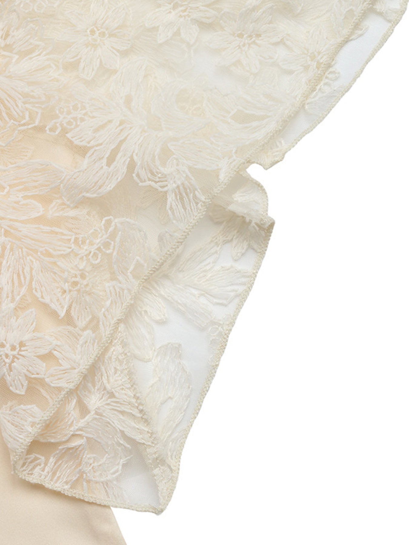 Lace Trimmed Short Sleeve Blouse