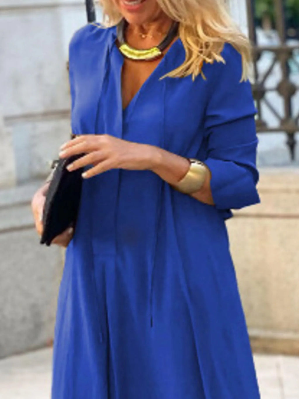 Full Size Solid Color Maxi Shirt Dress Plus Size