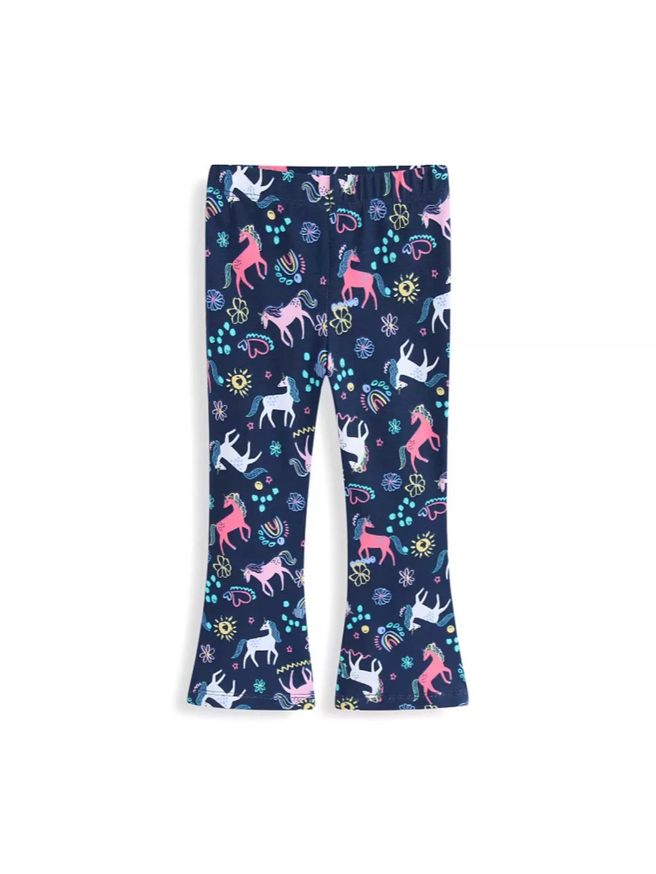 Children's Unicorn Print Flare Leggings