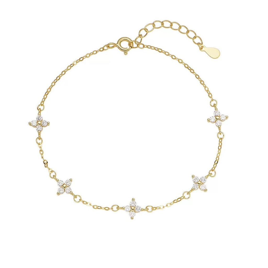 Four-Leaf Clover Charm Bracelet