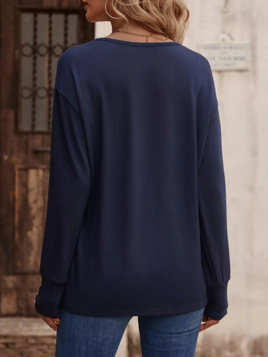 V-Neck Long Sleeve T-Shirt
