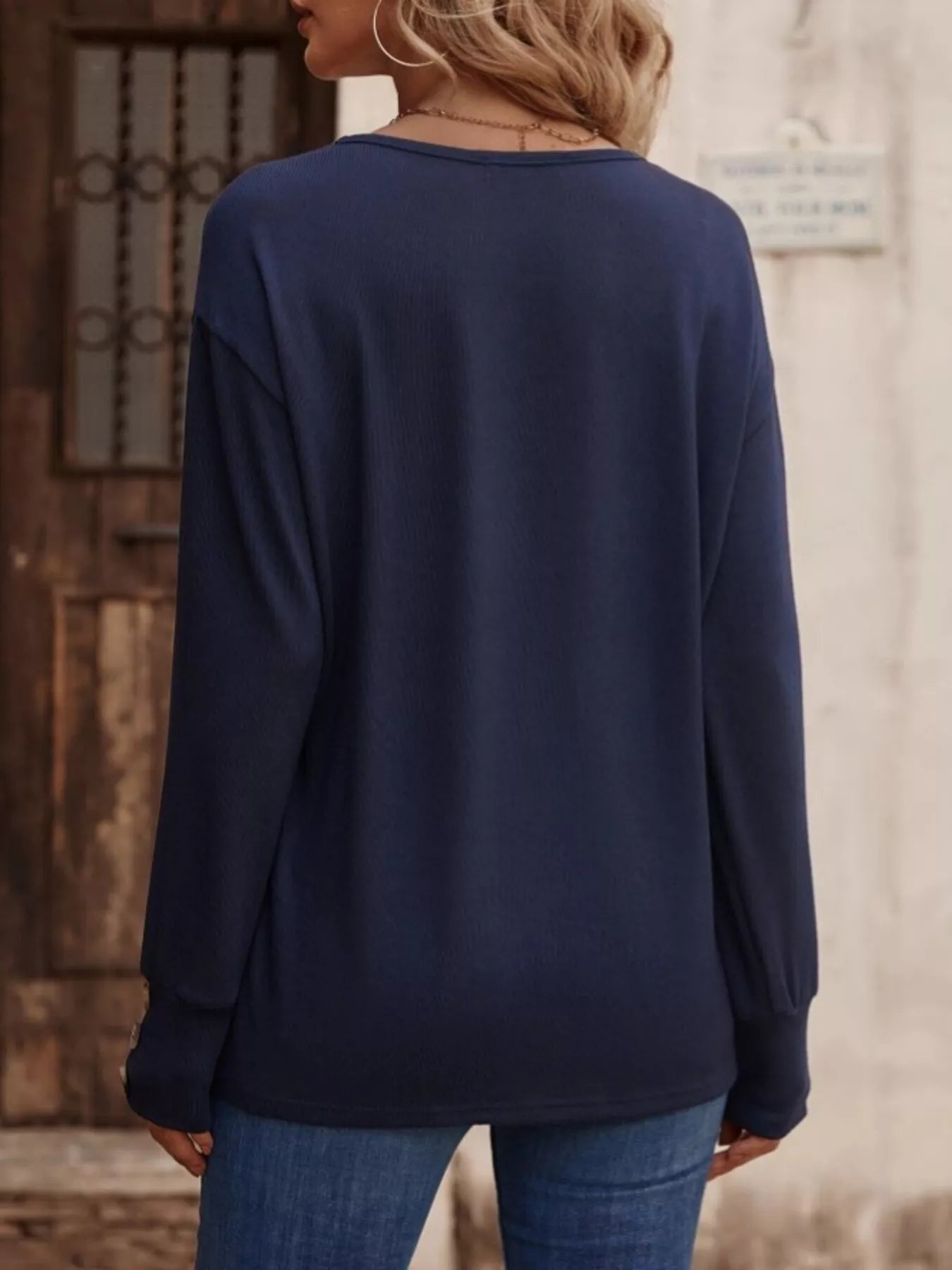 V-Neck Long Sleeve T-Shirt