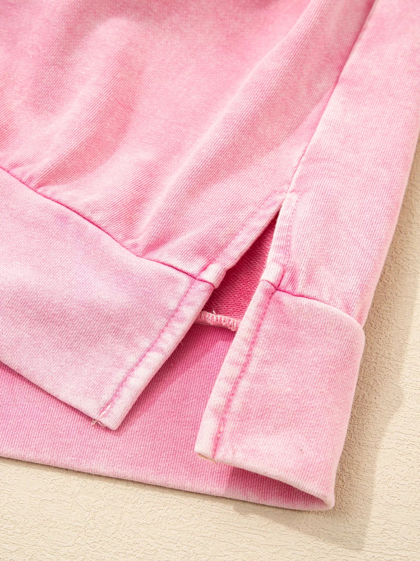 Mineral Wash Bow Patchwork Sweatshirt