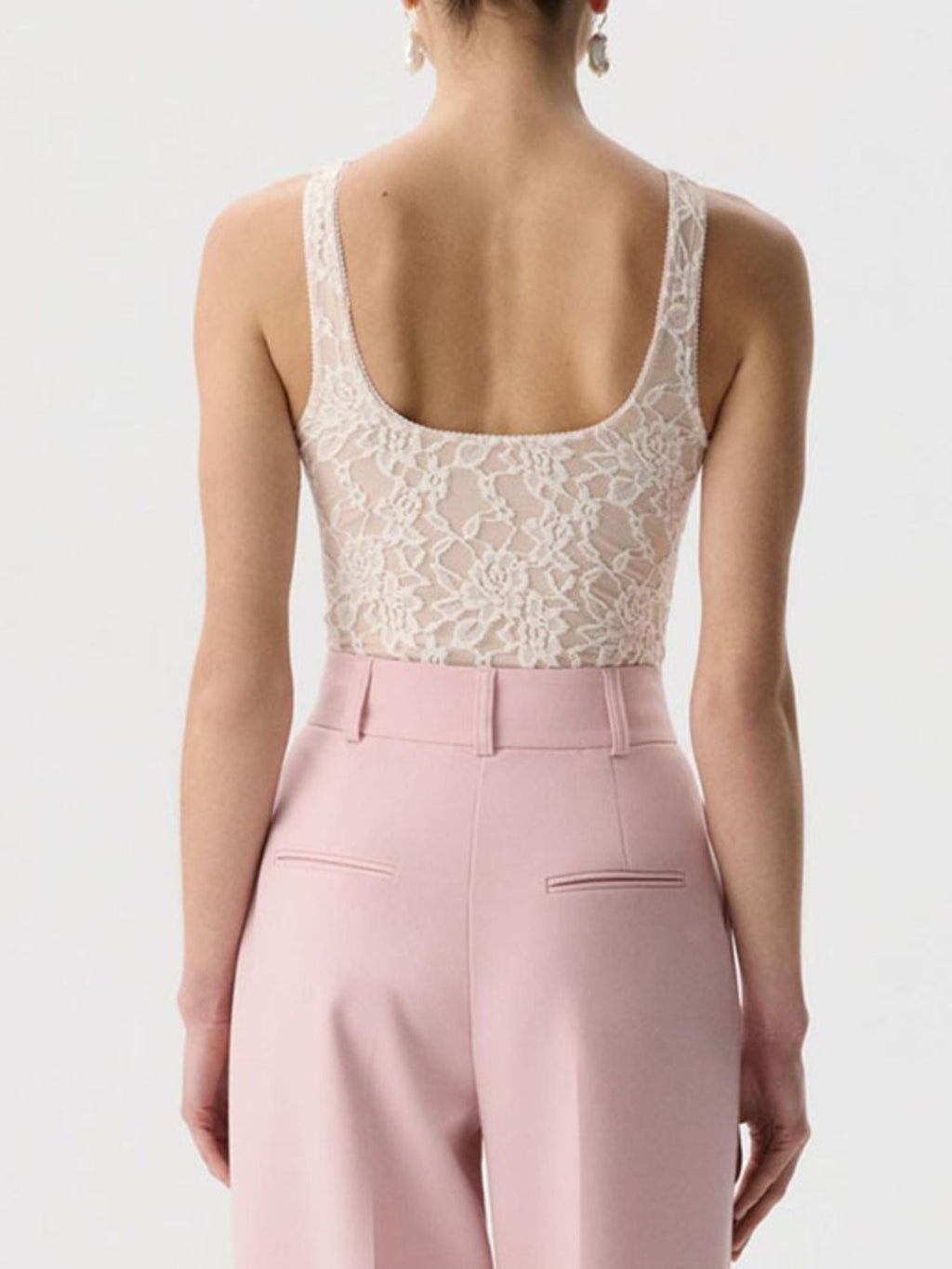 Lace Round Neck Tank