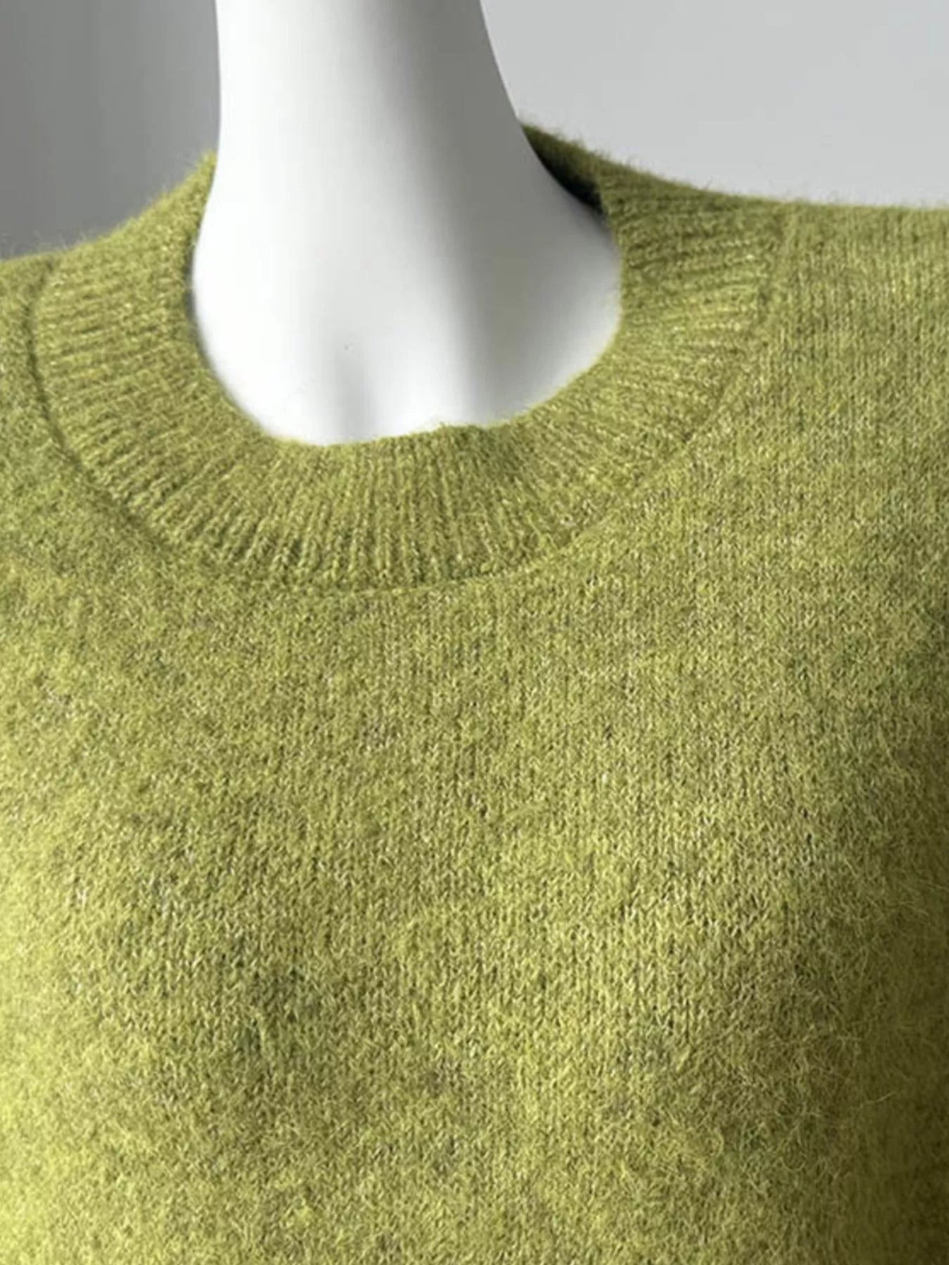 Round Neck Dropped Shoulder Sweater