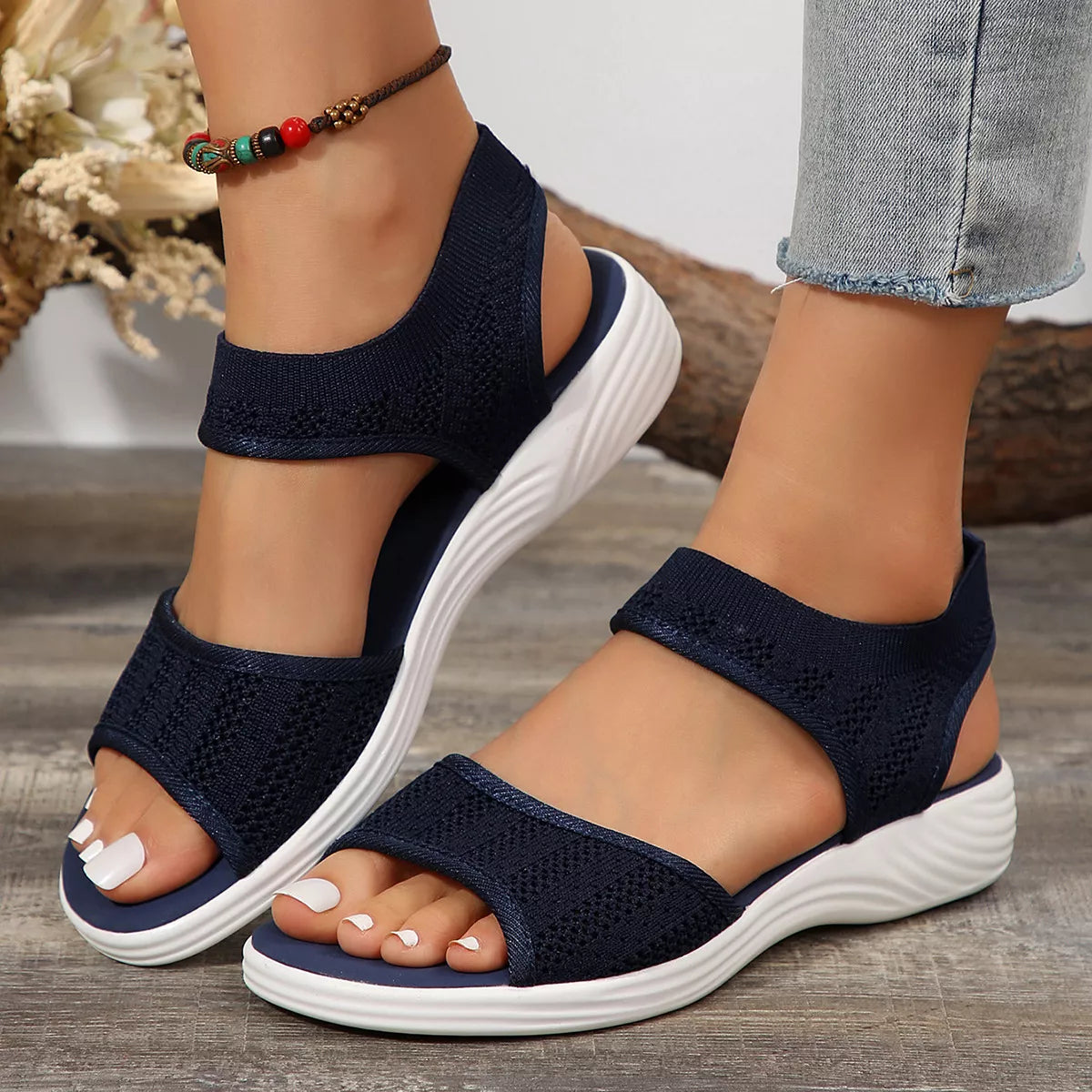 Open Toe Mesh Sandals