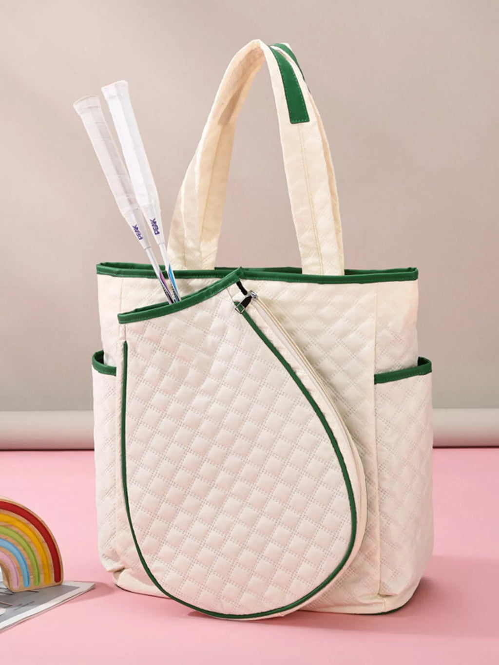 Quilted Racket Backpack Bag