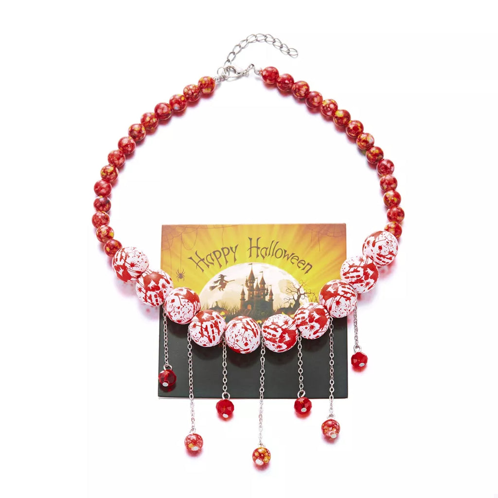 Halloween Theme Necklace with Dangling Beads