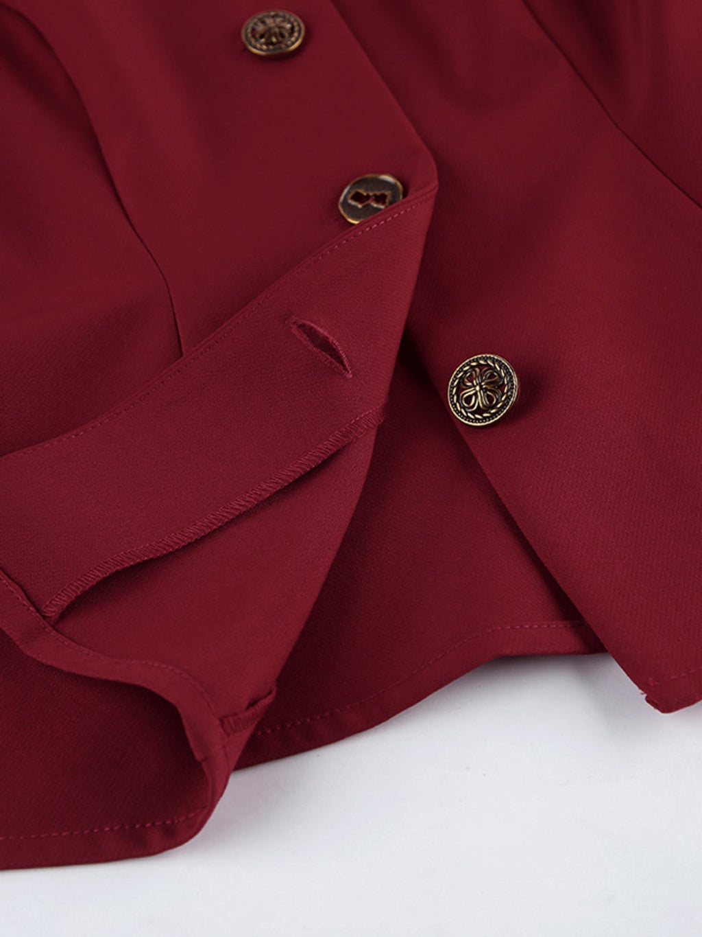 Button Up Peplum Blazer & Skirt Set