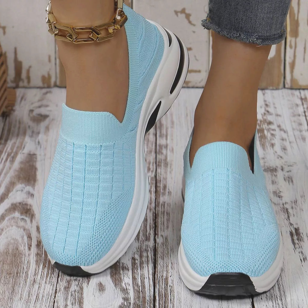Round Toe Mesh Slip-Ons