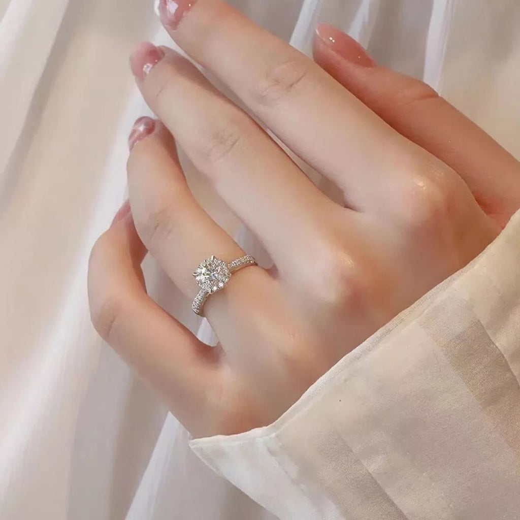 1 Carat 925 Sterling Silver Moissanite Ring
