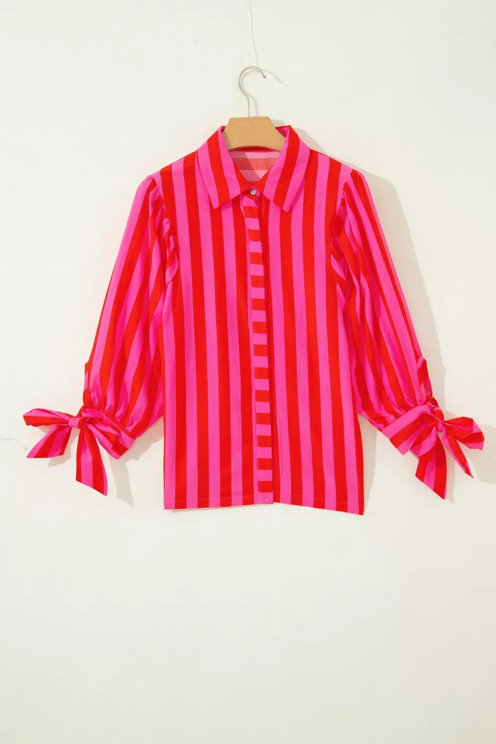 Stripe Puff Sleeve Blouse