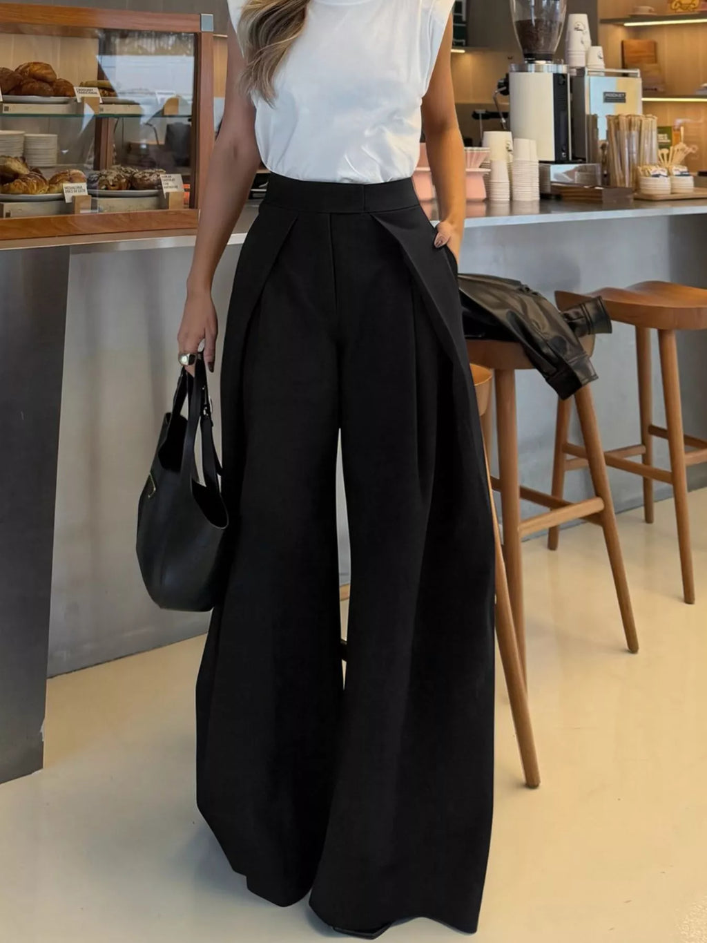 High-Waisted Wide-Leg Pants