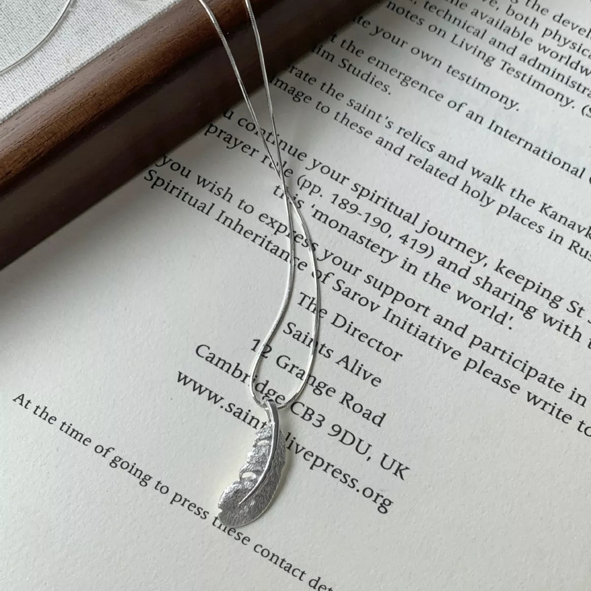 Feather Pendant Necklace