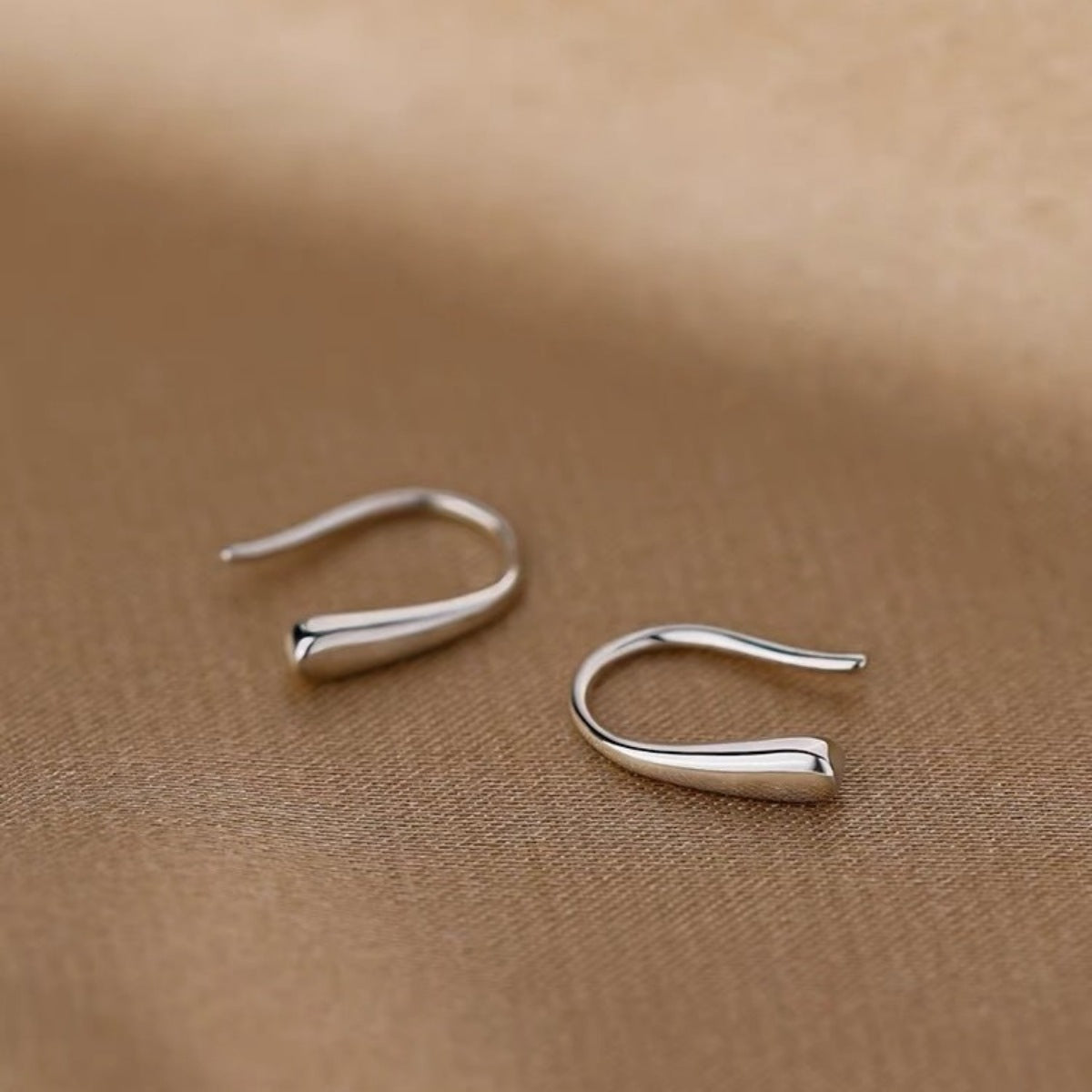925 Sterling Silver U Shaped Earrings