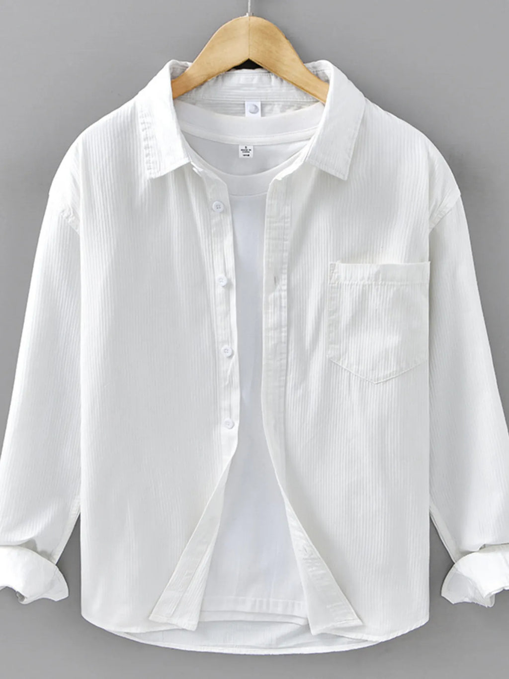 Men's Plus Size Button Up Long Sleeve Shirt