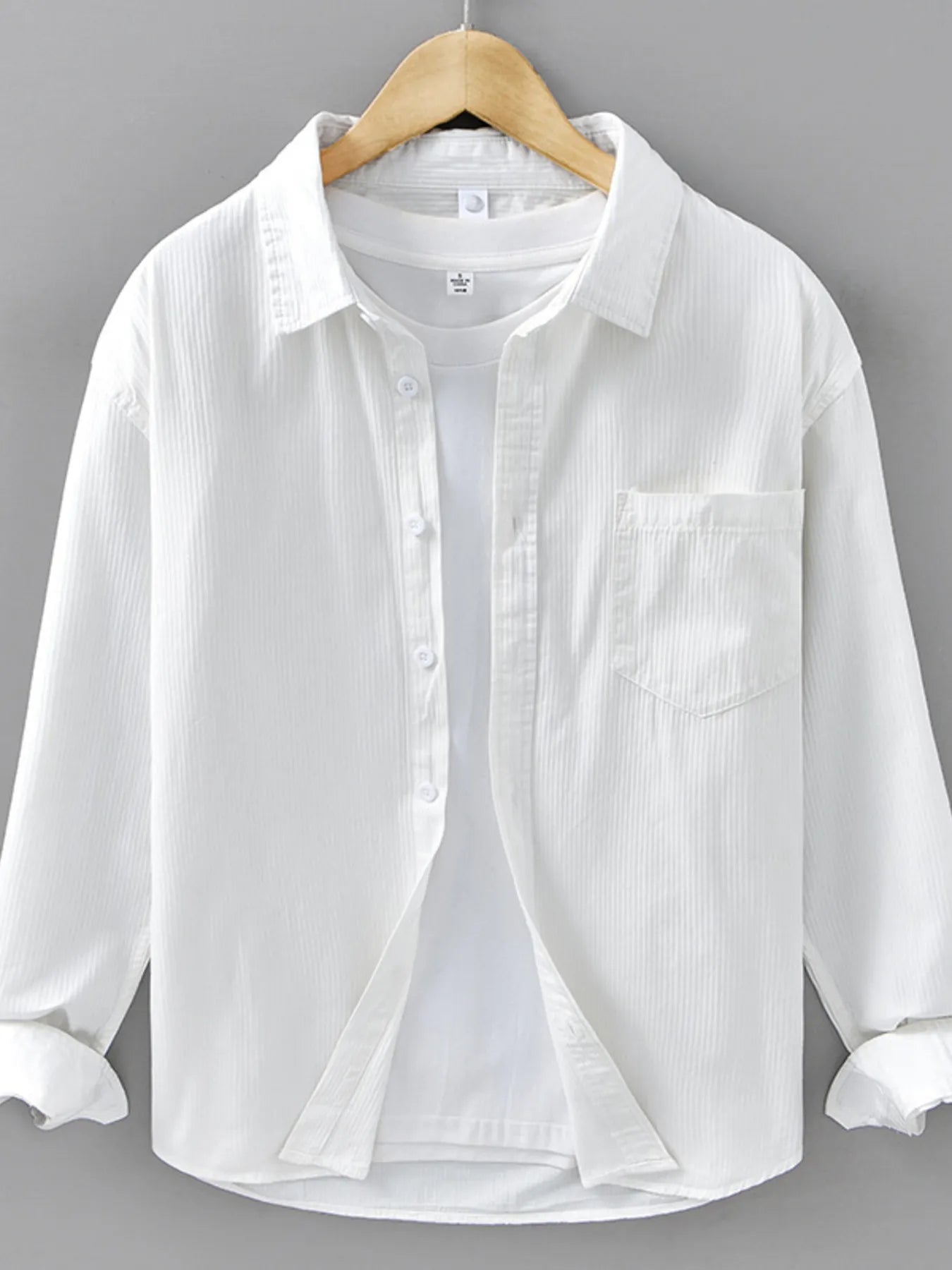 Men's Plus Size Button Up Long Sleeve Shirt