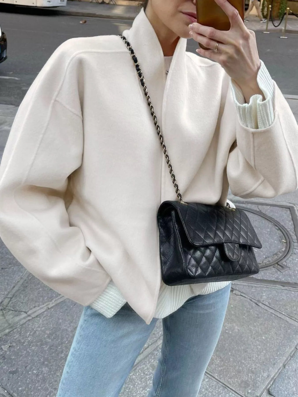Open Front Dropped Shoulder Outerwear