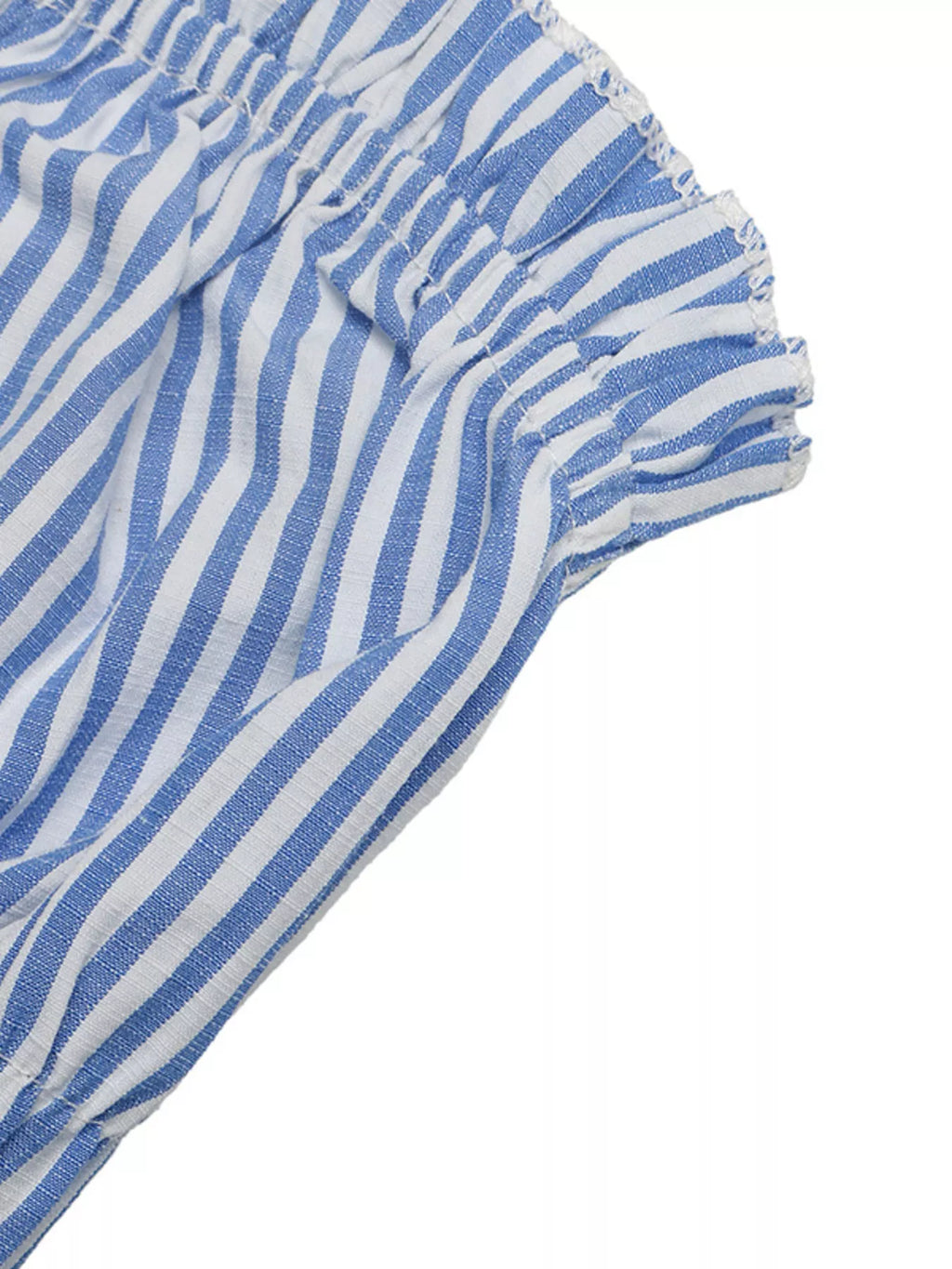 Striped Strapless Tie Front Wide Leg Jumpsuit