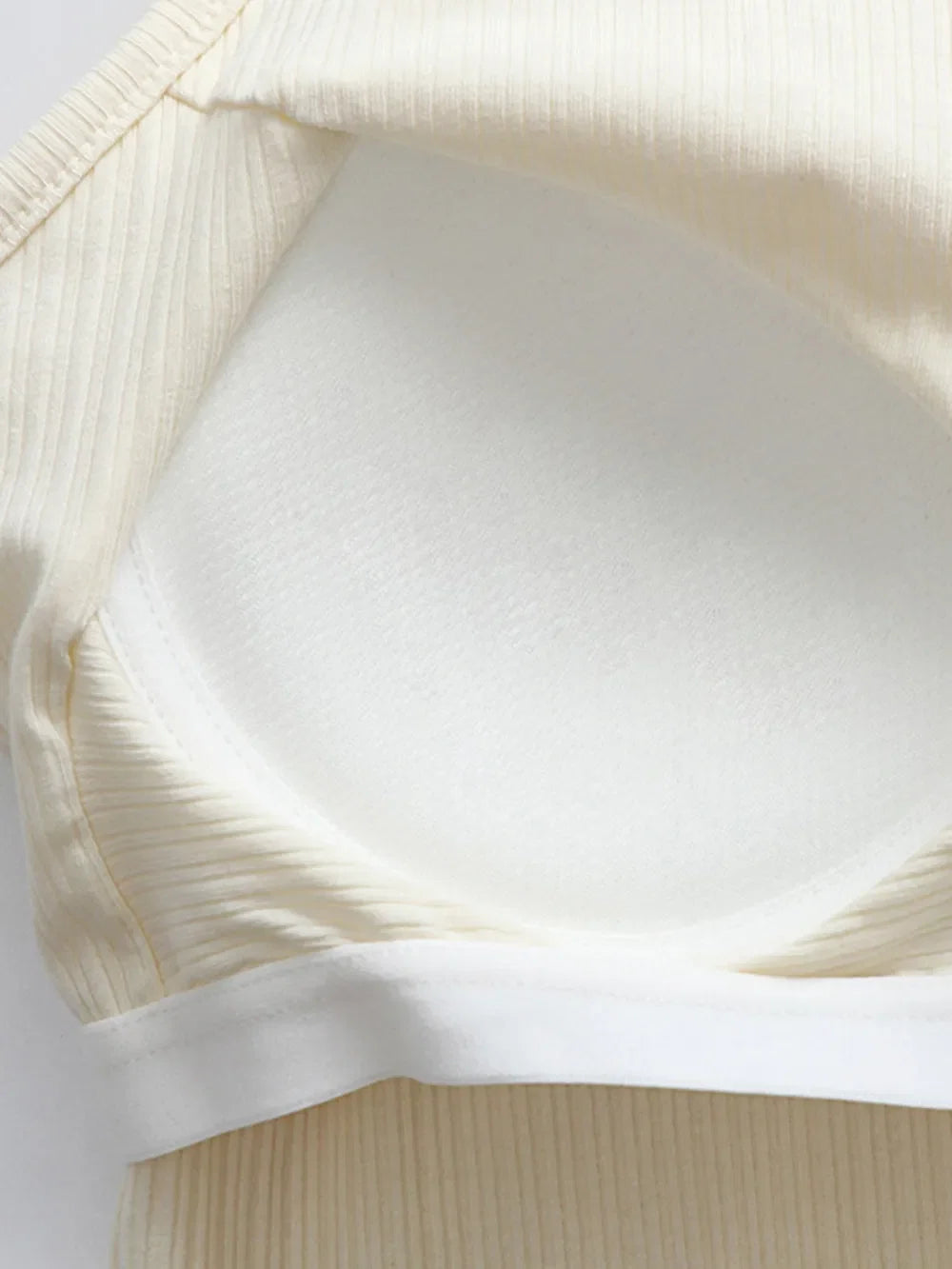 Grecian Neck Cropped Tank with Chest Pads