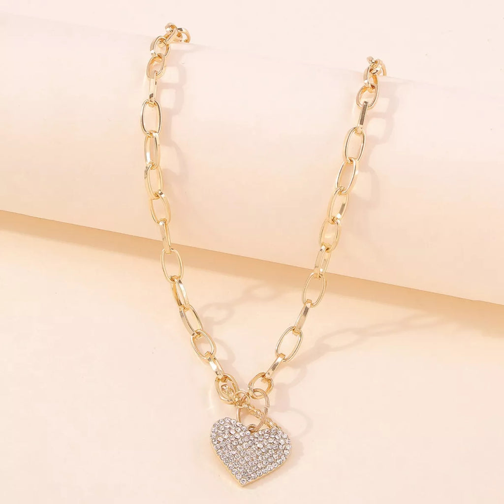18K Gold-Plated Heart Pendant Necklace