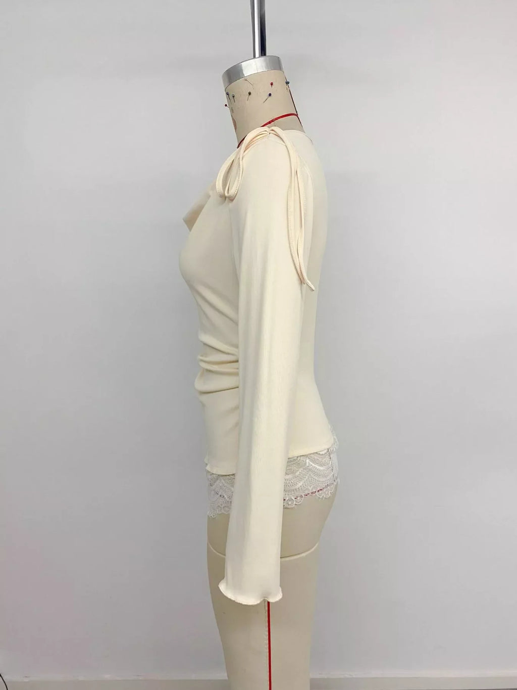 Lace Trim Long Sleeve T-Shirt