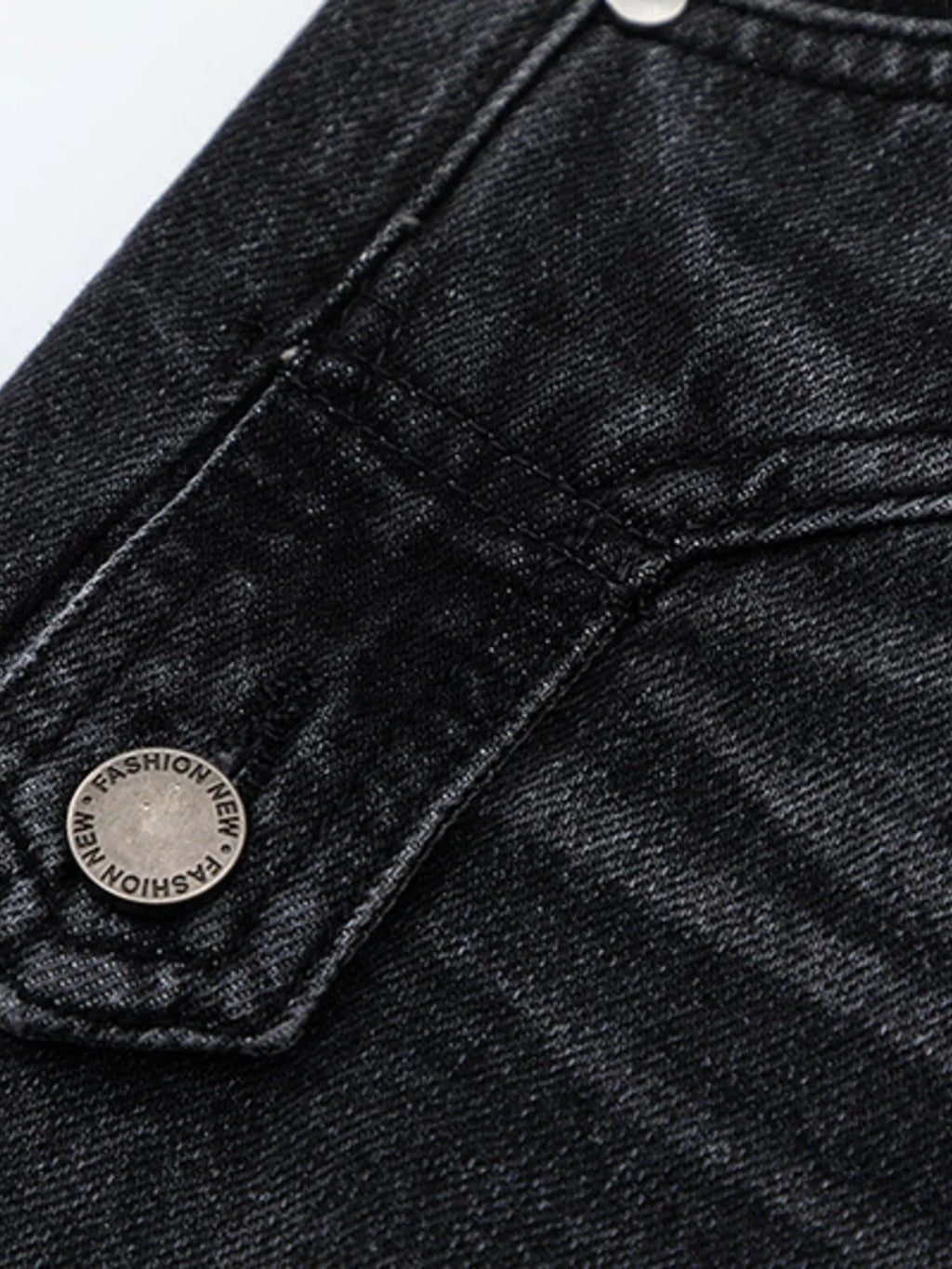Men's High-Waisted Wide Leg Wash Jeans