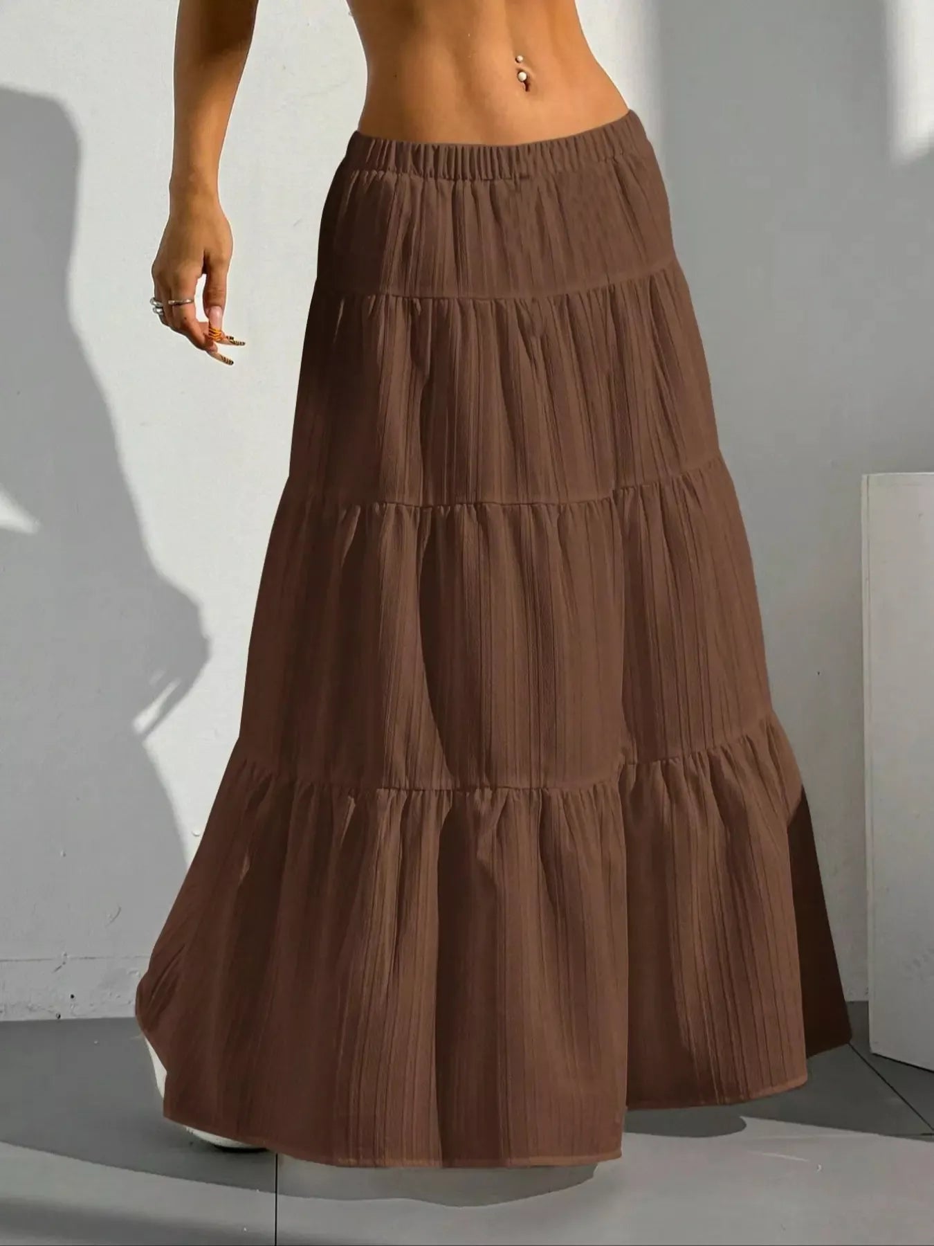 Flowy Tiered Maxi Skirt