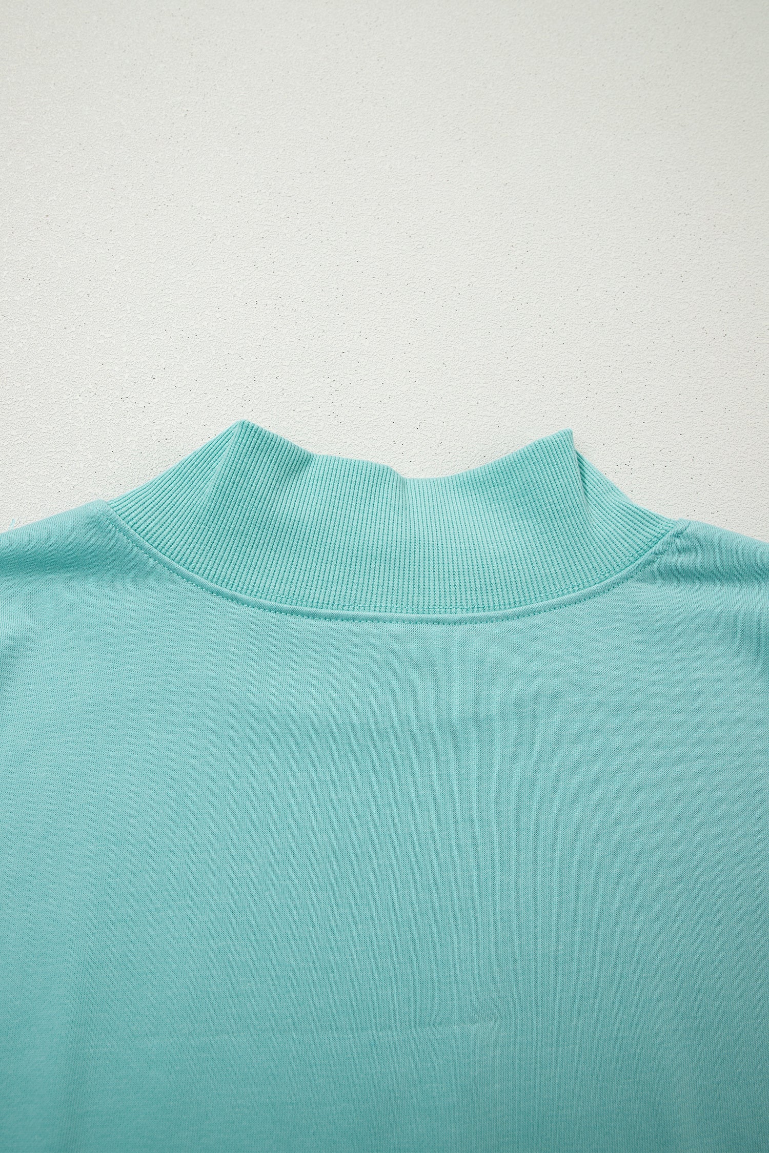 Solid Mock Neck Cap Sleeve Oversized Top