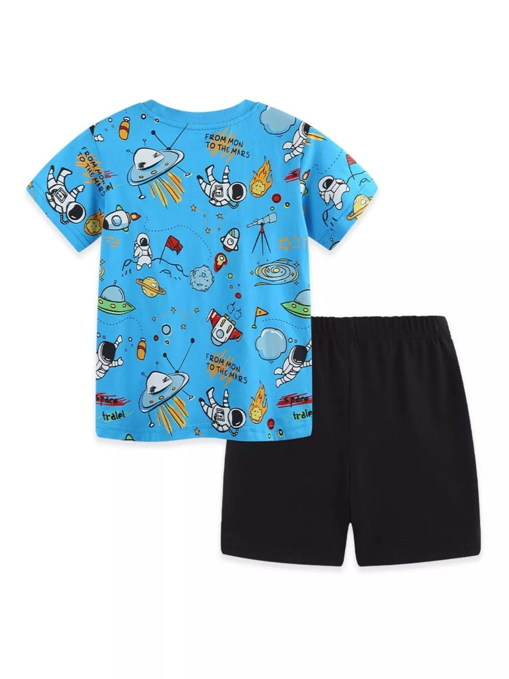 Children's Astronaut Print Tee & Shorts Set